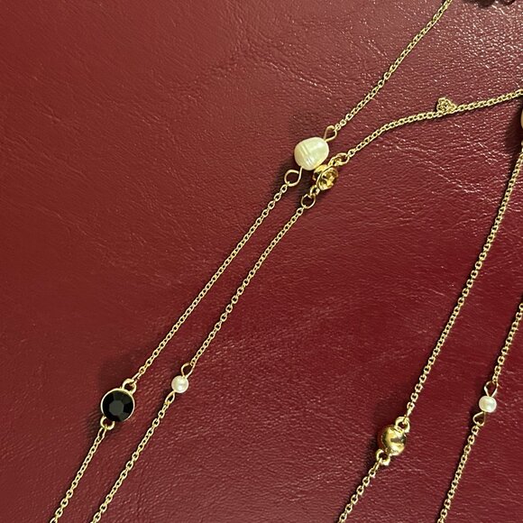 Loft Long Double Chain Station Necklace - Picture 3 of 10